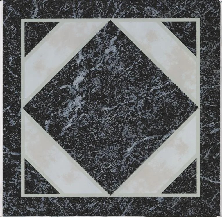 Vinylové samolepiace podlahové štvorce Classic 274-5050, rozmer 30,5 cm x 30,5 cm, mramor čiernobiely, D-C-HOME