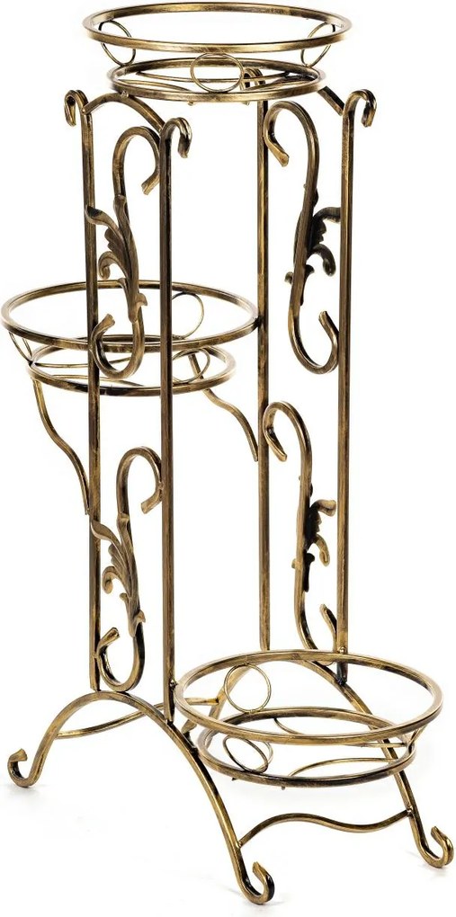 STOJAN NA KVETINÁČ CHERYL 100X65X28 CM ZLATÁ