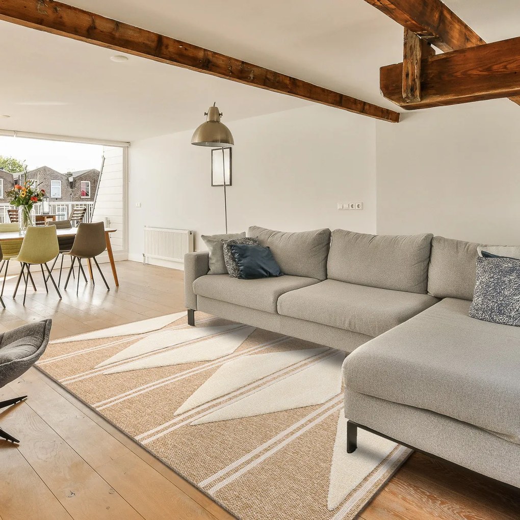 Dywany Łuszczów, Kusový koberec Spark 0698A beige/cream, 120x170, béžová, chodba / predsieň