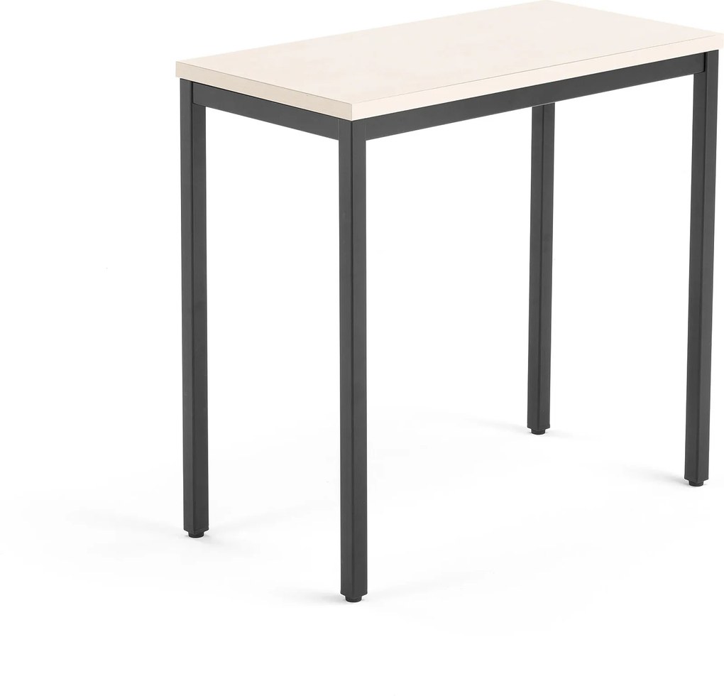 Bočný kancelársky pracovný stôl Modulus, 800x400 mm, breza/čierna