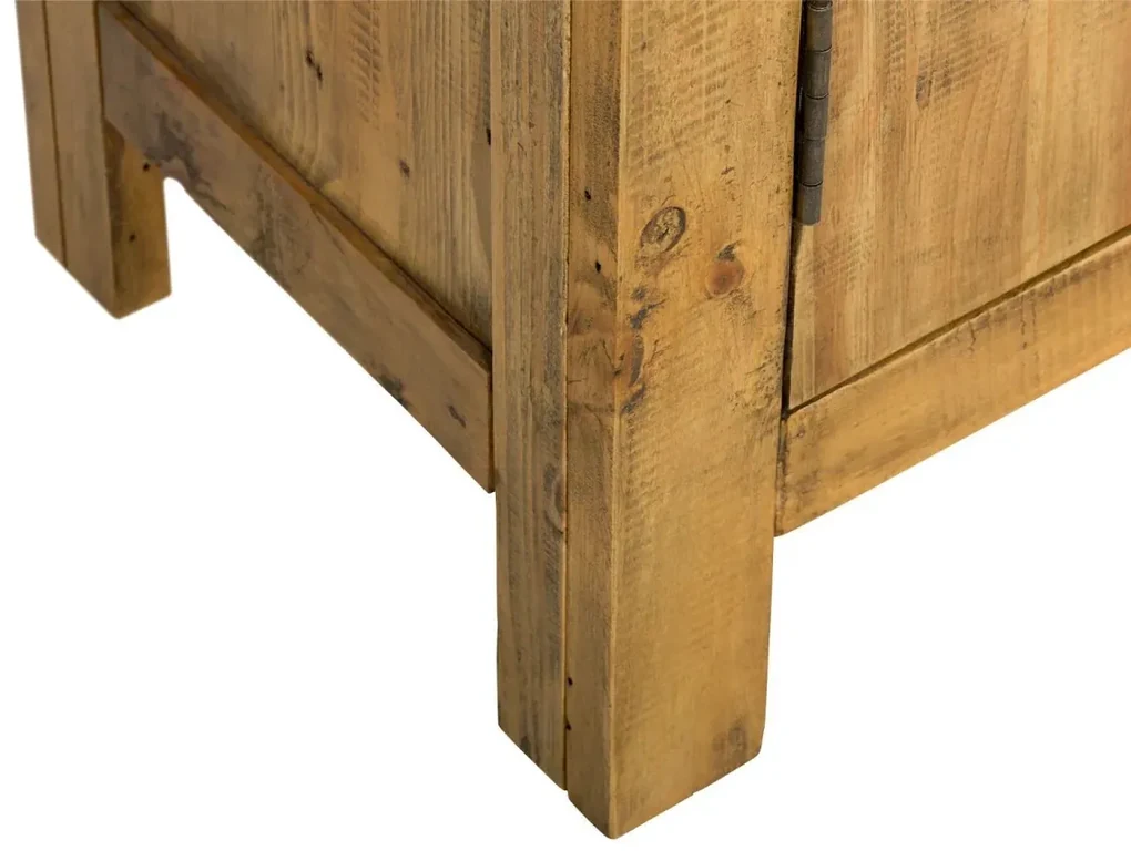 furniture-nabytek.cz - Masívna skrinka do kúpeľne Rangún z recyklovanej borovice, lakovaná, hnedá