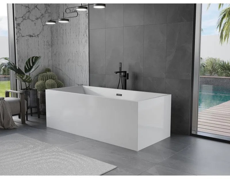 Mexen Vigo, voľne stojaca vaňa 178,5 x 80 cm, biela, čierny matný prepad, 51251788000-70