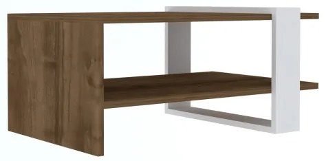 Konferenčný stolík GAYE 35x80 cm hnedá/biela