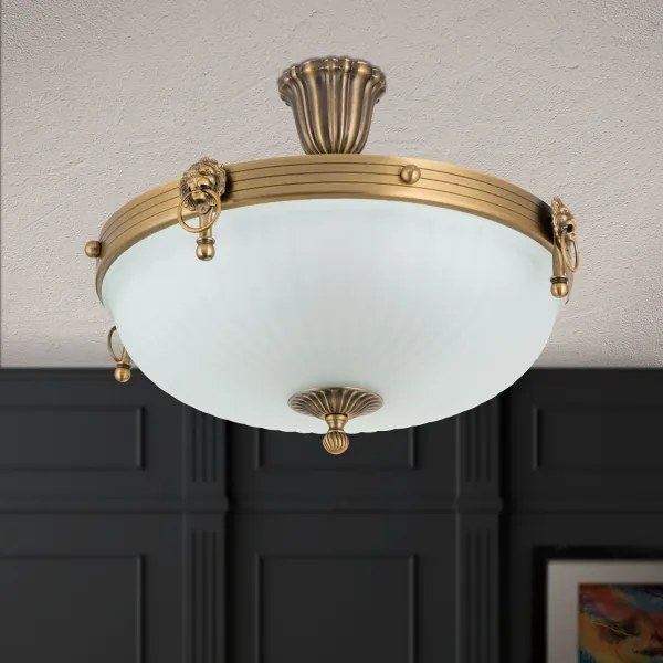 Orion DL 7-523/43 - Prisadený luster ROCCA 4xE27/60W/230V pr. 43 cm bronz/biela