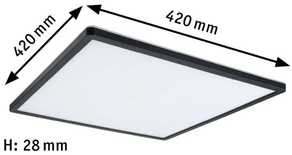 Paulmann 71016 - LED/22W Stmievateľný panel ATRIA 230V 4000K čierna
