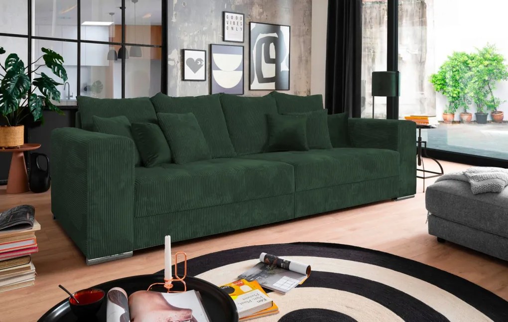 Pohovka Richard, fľaškovo zelená látka