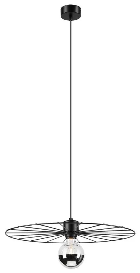 Luster na lanku MONTANA 1xE27/15W/230V pr. 45 cm čierna