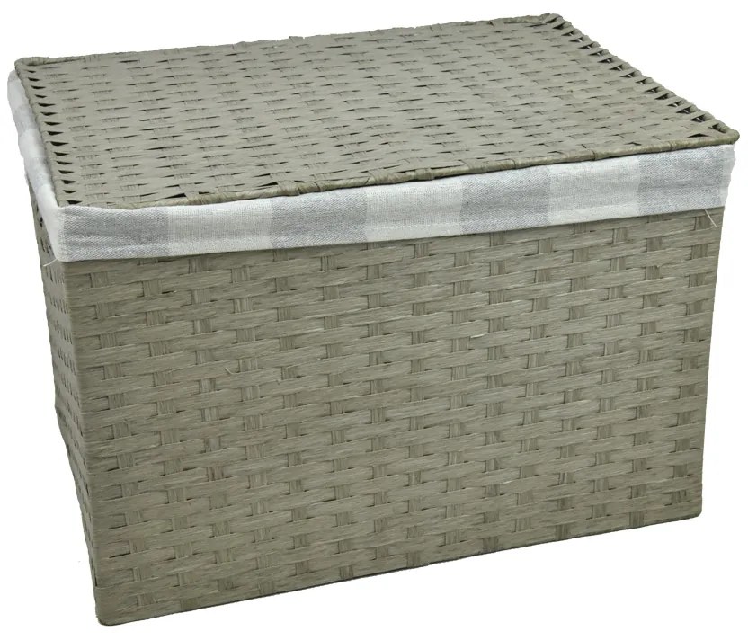 Úložný box s vekom sivý Rozmery (cm): 40x29, v. 28