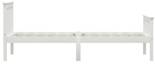 vidaXL Posteľný rám, 2 zásuvky, biely, borovica 90x200 cm-