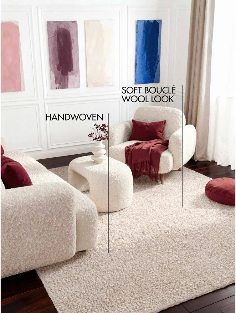 Krémový ručne tkaný koberec z materiálu buklé 160x230 cm Notting Hill Portobello – Ted Baker