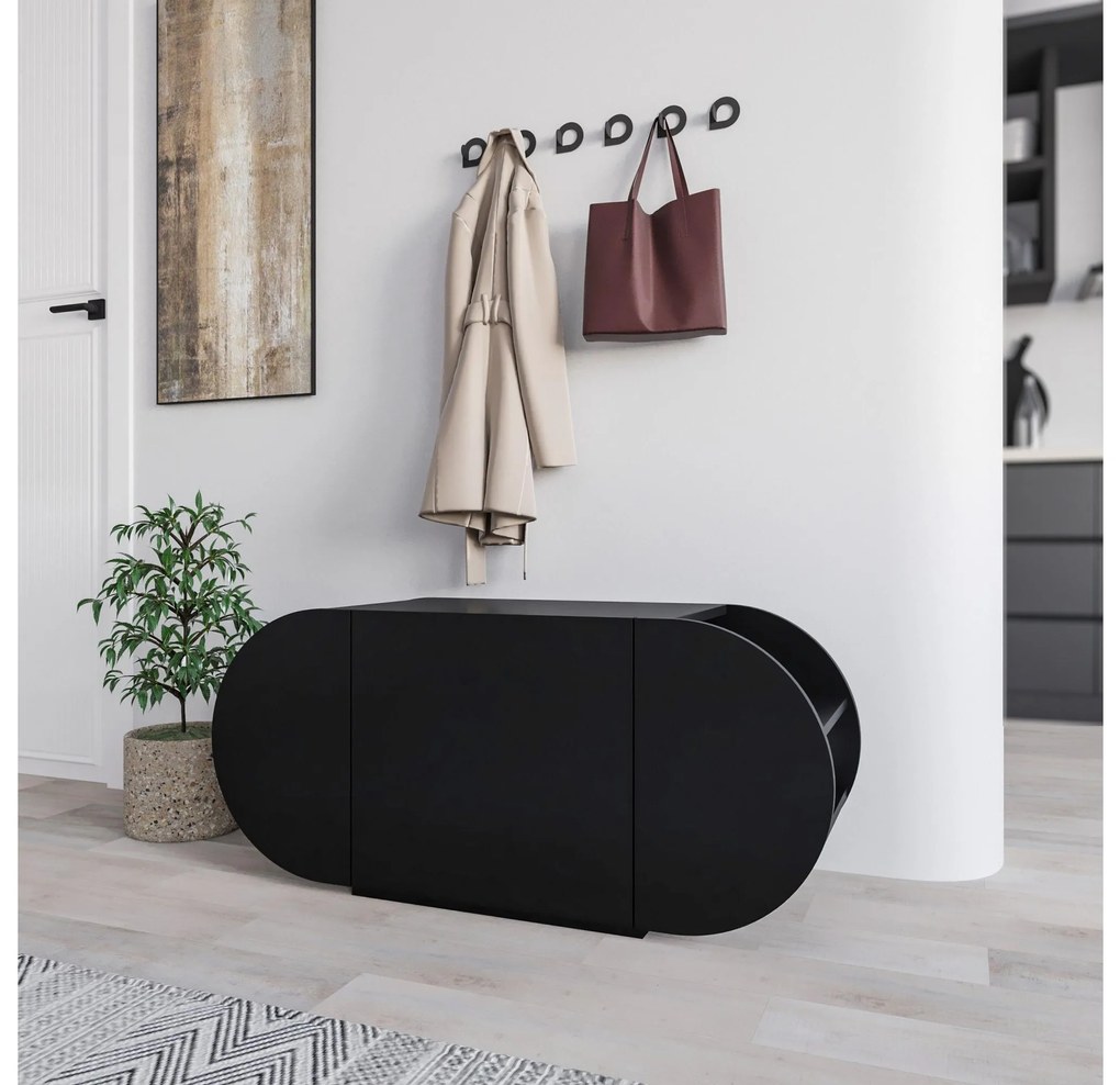 Botník (skrinka na topánky) Pubinu (čierna). Akcia -19%. Vlastná spoľahlivá doprava až k Vám domov. 1094678