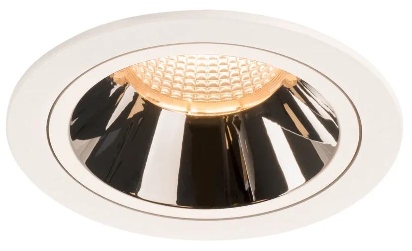 Stropné svietidlo SLV NUMINOS® DL L vnitřní LED zápustné stropné svietidlo biela/chrom 2700 K 40° 1003930