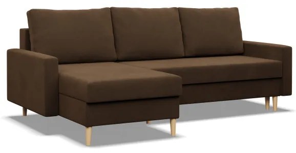 Rohová rozkladacia sedačka BLANK Comfort hnedá
