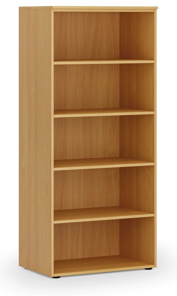 Kancelársky regál PRIMO WOOD, 800 x 500 x 1781 mm, buk