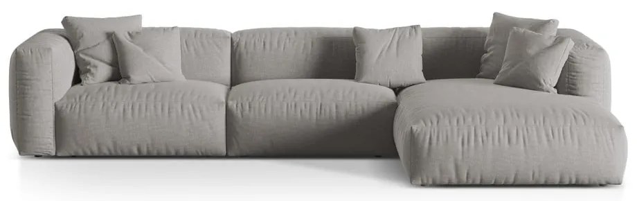 Svetlosivá modulárna rohová pohovka (pravý roh) Martina – Micadoni Home