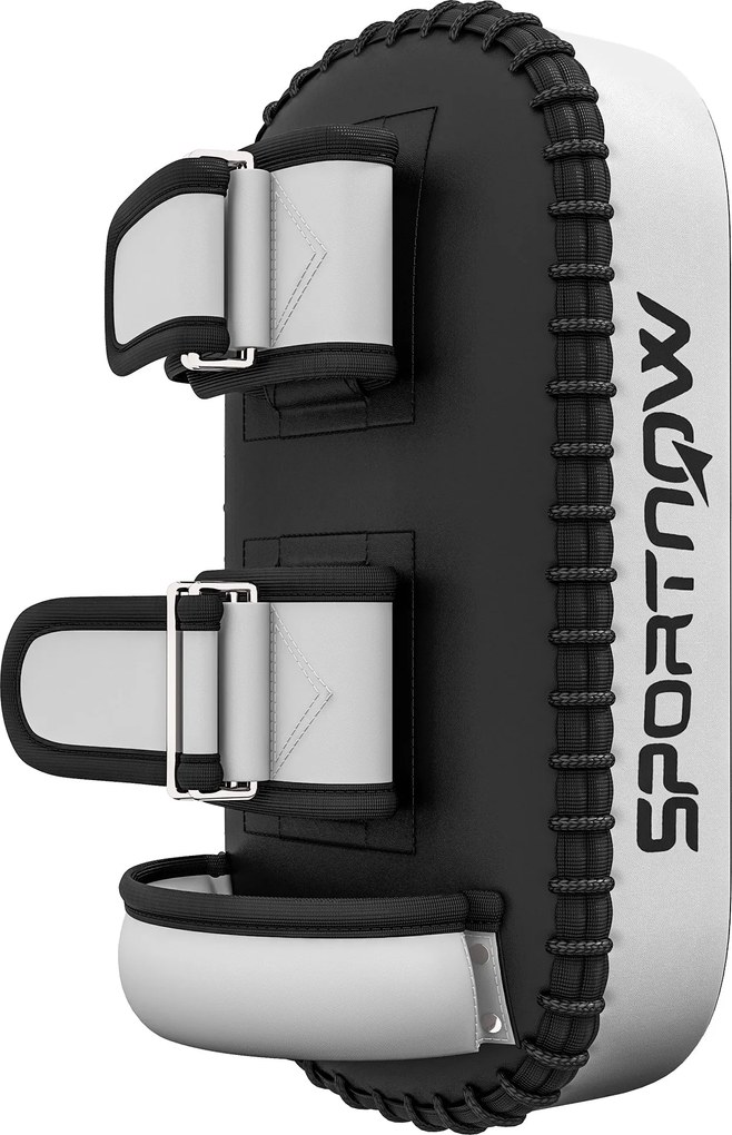SPORTNOW boxerský a Muay Thai úderový pad so strapcami a držadlom, 38x20x18 cm, čierny | Aosom