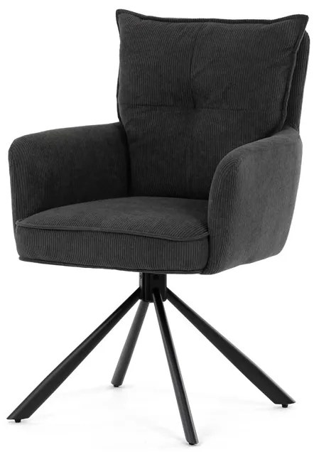 BONTEC Jedálenská stolička, sivá, menčestrová látka, HC-X1128 GREY2 Farba: Béžová