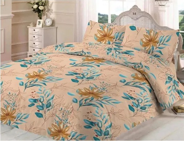 ECOMATRACE Bavlnené posteľné obliečky Béžové leto