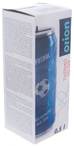 Orion Termoska-plechovka FUTBAL 0,5 l, modrá