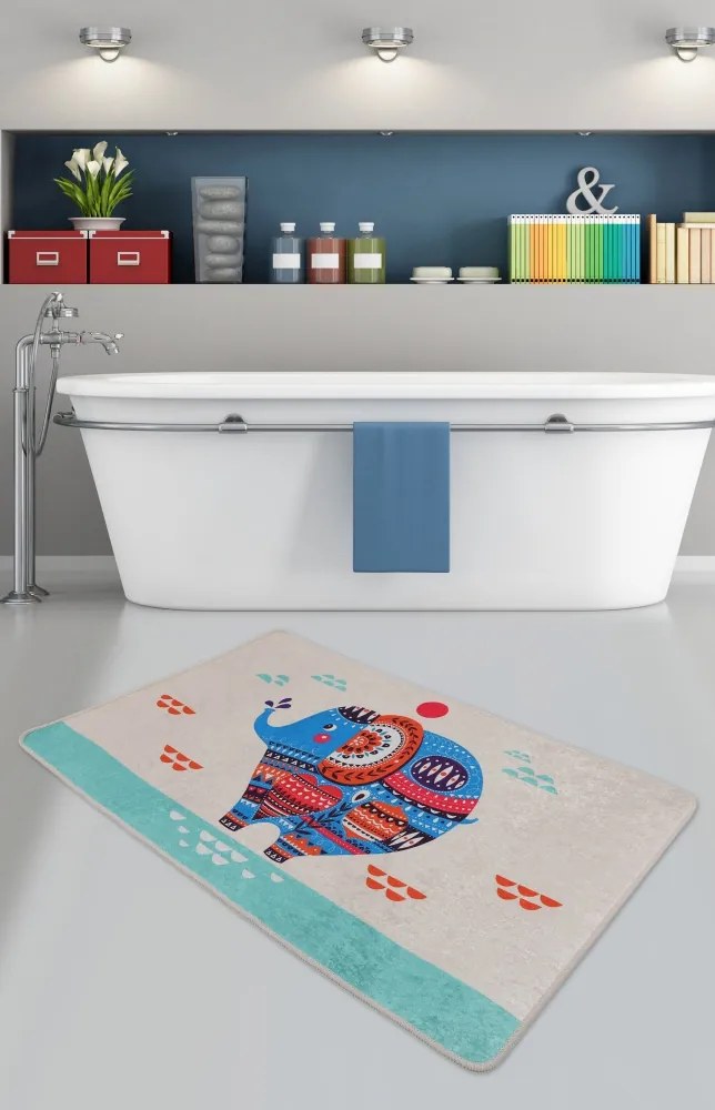 Kúpeľňový koberec ELEPHANT 80x120 cm viacfarebný