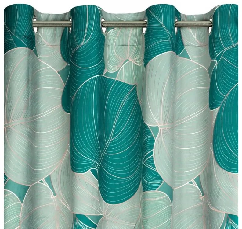 DECOREUM Zamatový záves s potlačou 140 cm x 270 cm viacfarebná 100 % polyester Rozmer varianty: 140 cm x 250 cm, Farba varianty: Hnedá 105448