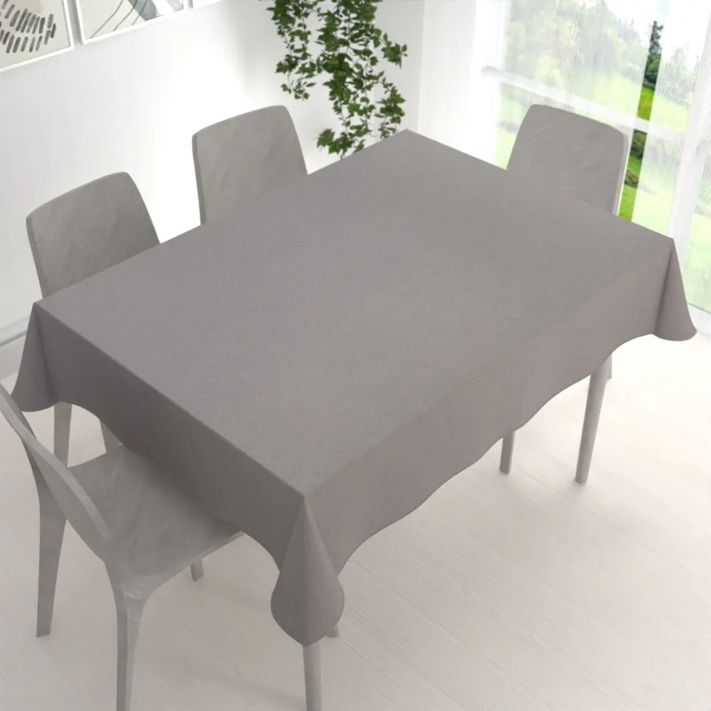 Biante Veľký dekoračný obdĺžnikový obrus BKR-503 Sivý režný 200x260 cm