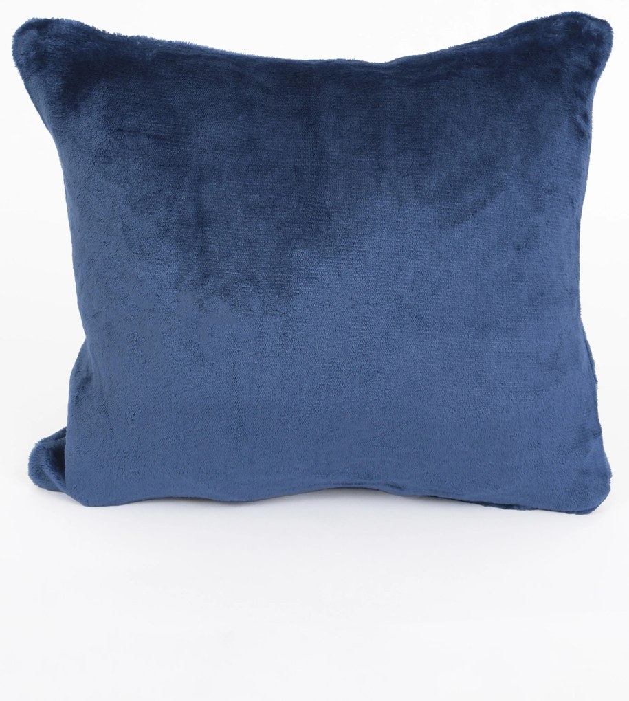 Obliečka na vankúšik mikroplyš Exclusive 40 × 40 cm - Laura námornícka modrá