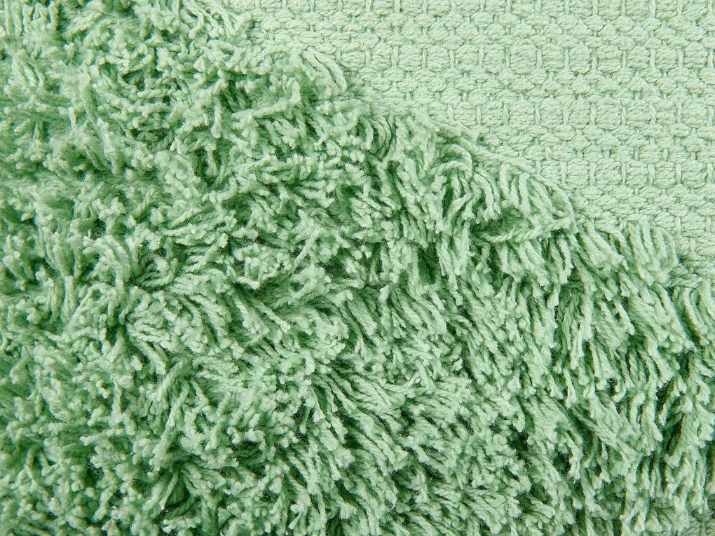 Sada 2 bavlnených vankúšov 45 x 45 cm zelená RHOEO Beliani