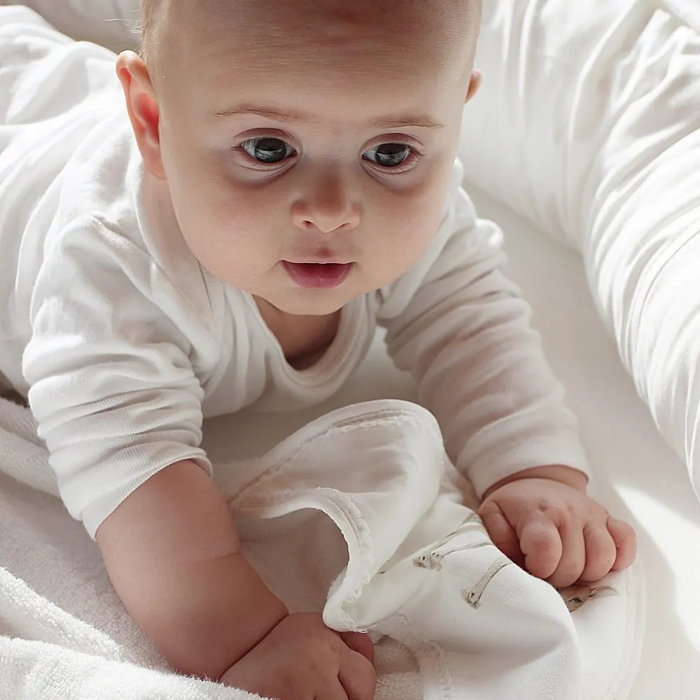 Novorodenecká osuška s kapucňou biela 80x80cm