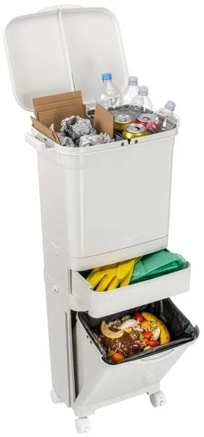 Odpadkový kôš NARDAN 42 l sivý