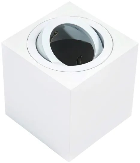 KOBI Podhľadové bodové svietidlo B7089 výklopné - štvorec biela + pätica GU10