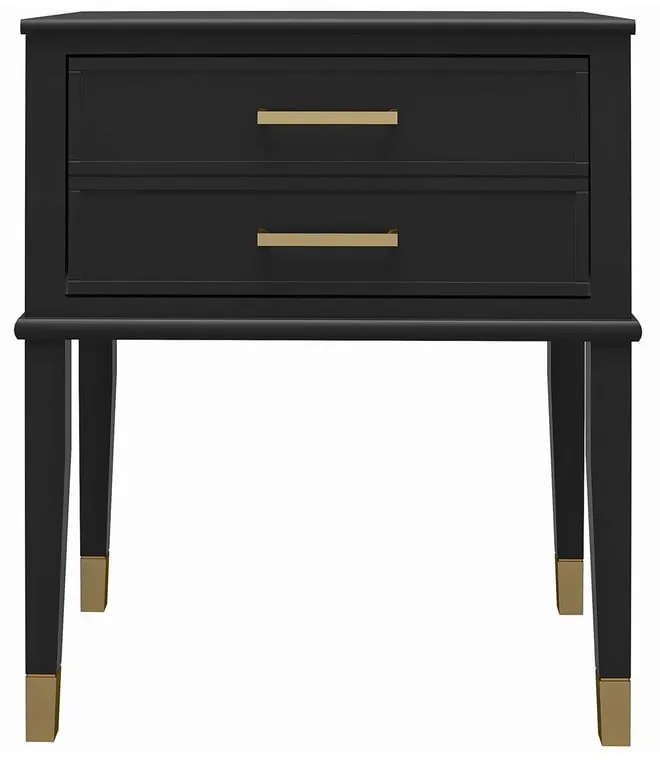 Čierny nočný stolík Westerleigh – CosmoLiving by Cosmopolitan