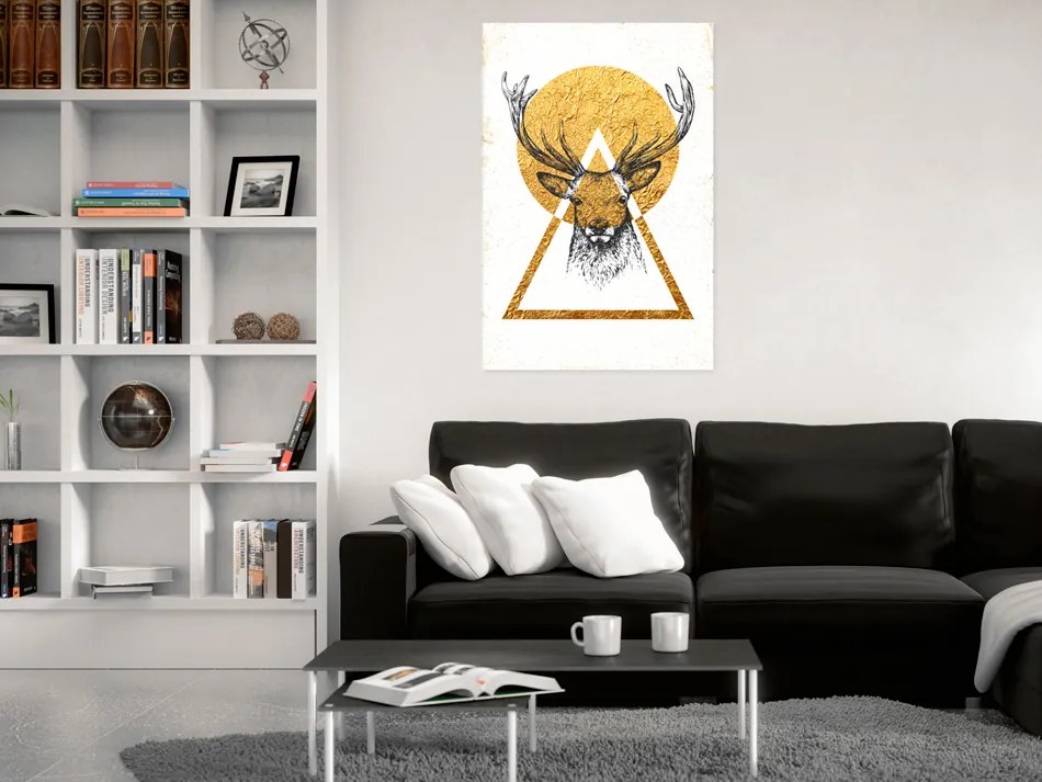 Artgeist Obraz - My Home: Golden Deer Veľkosť: 40x60, Verzia: Standard