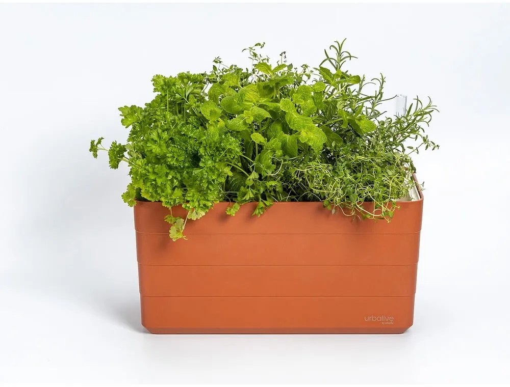 Plastový samozavlažovací kvetináč 39,5 cm Berberis – Plastia