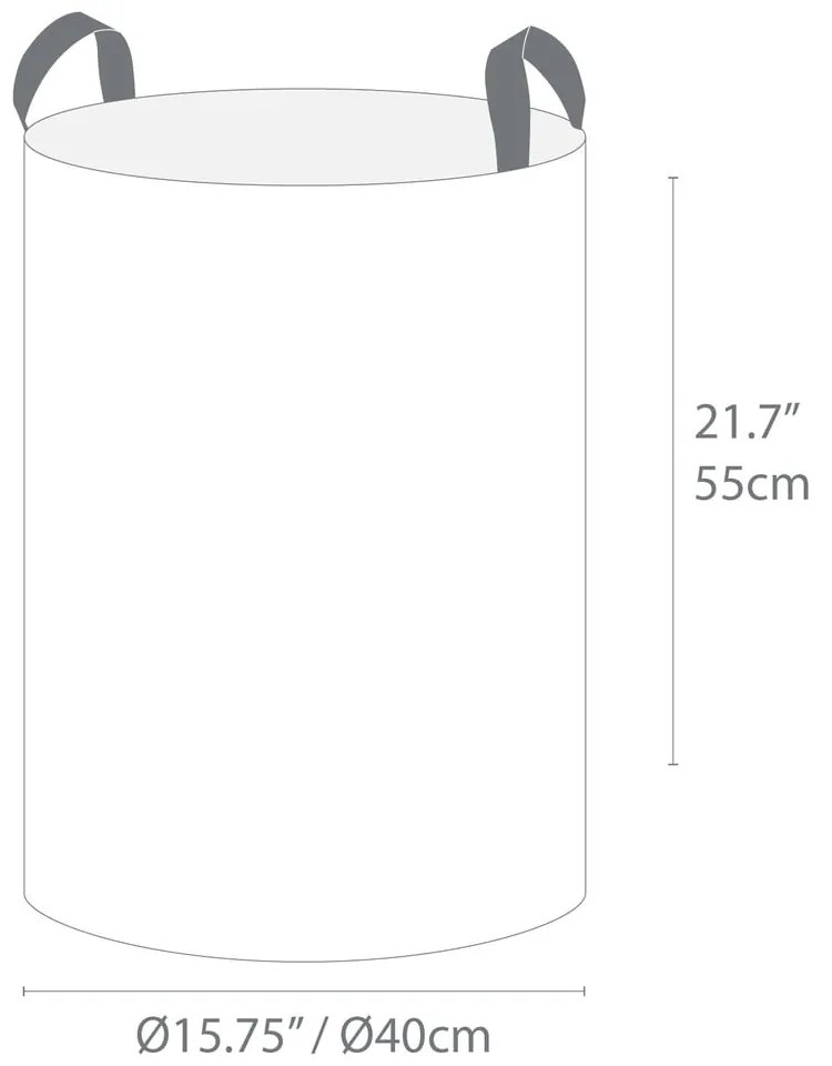 Sivý koš na bielizeň Bigso Box of Sweden Bin, 69 l