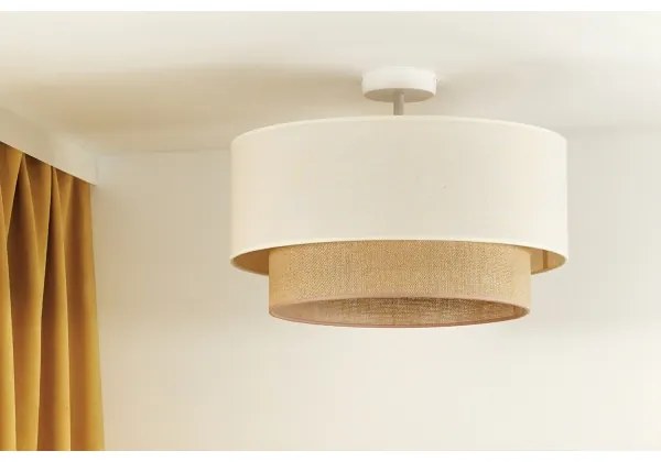 Duolla - Prisadený luster BOHO 1xE27/15W/230V pr. 45 cm krémová/hnedá