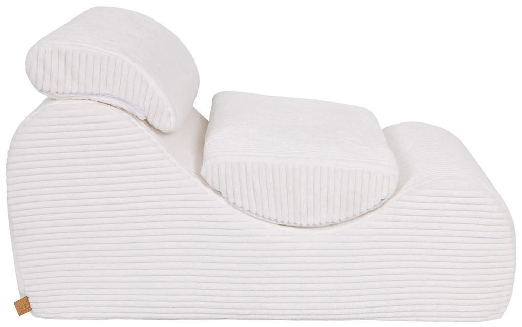 MeowBaby® Detské dizajnové kreslo Wave White