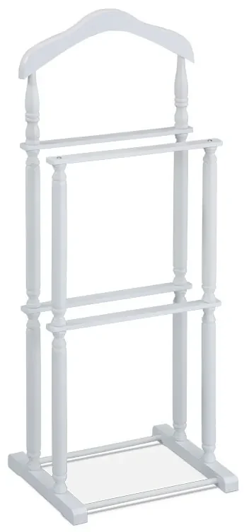 Autronic - Nemý sluha, výška 108 cm, masív kaučukovník, biely matný lak, nosnosť 7 kg - 20652-04 WT AKCE