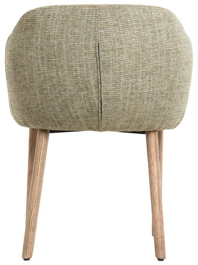 Svetlozelené čalúnené jedálenské kreslá v súprave s podrúčkami 2 ks Blaine – Light &amp; Living