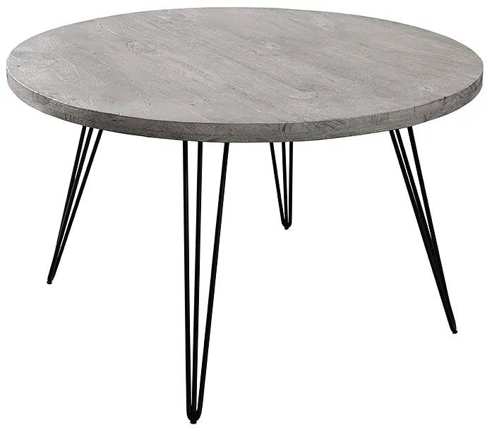 Dizajnový jedálenský stôl Shayla 80 cm sivé mango