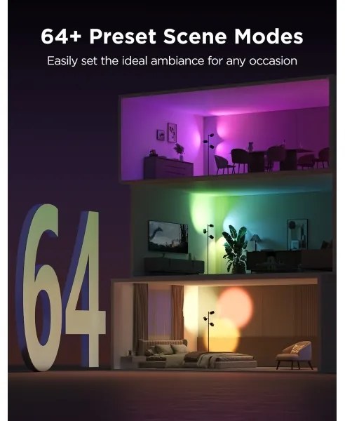 Govee - LED RGBICWW Stmievateľná stojacia lampa TREE MATTER LED/48W/230V Wi-Fi