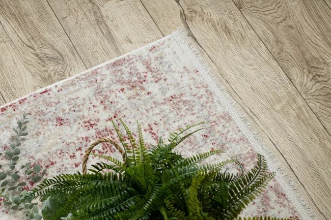 Koberec / behúň DISTIN 0828A ružový / púdrový / biely