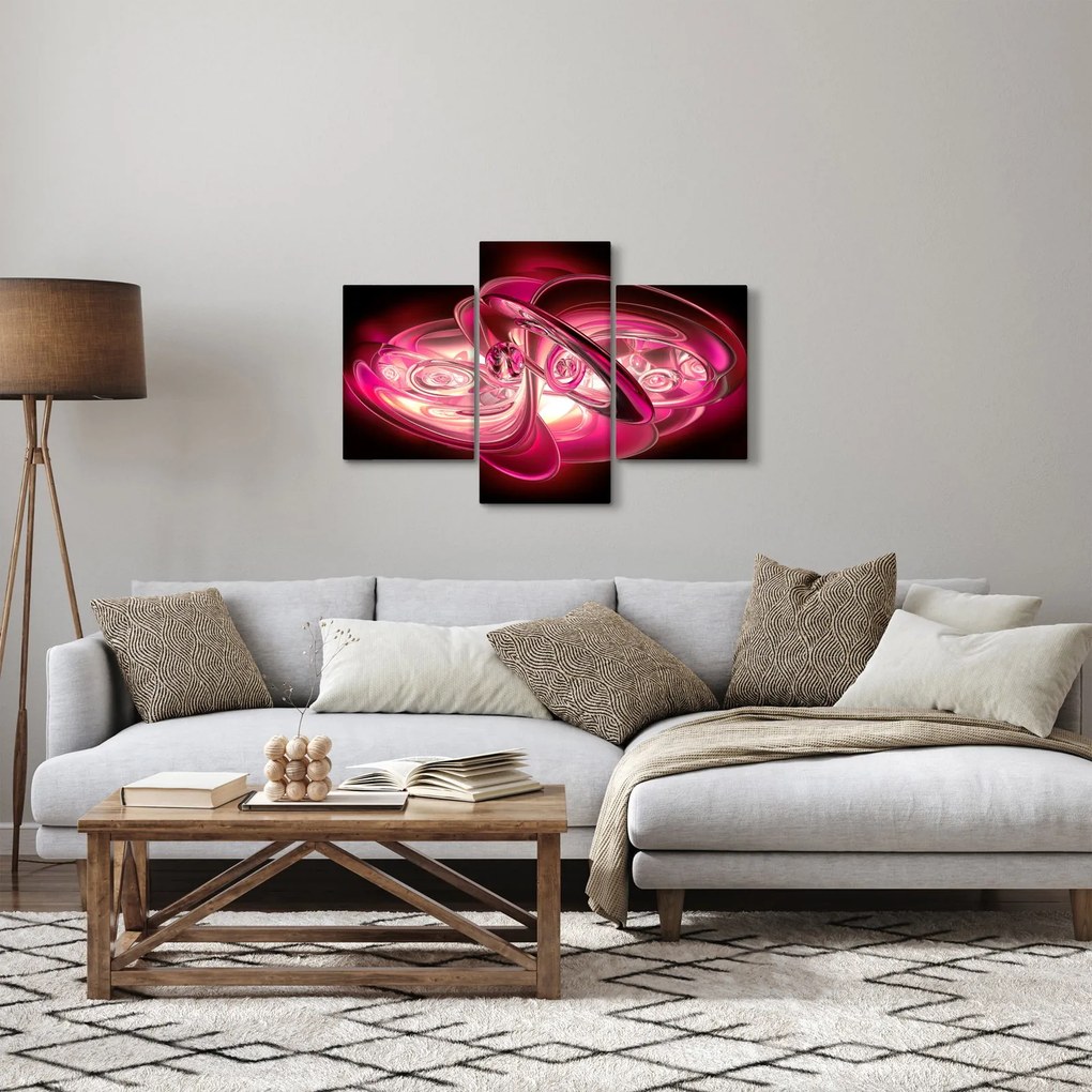 Obraz ružových fraktálov (90x60 cm)