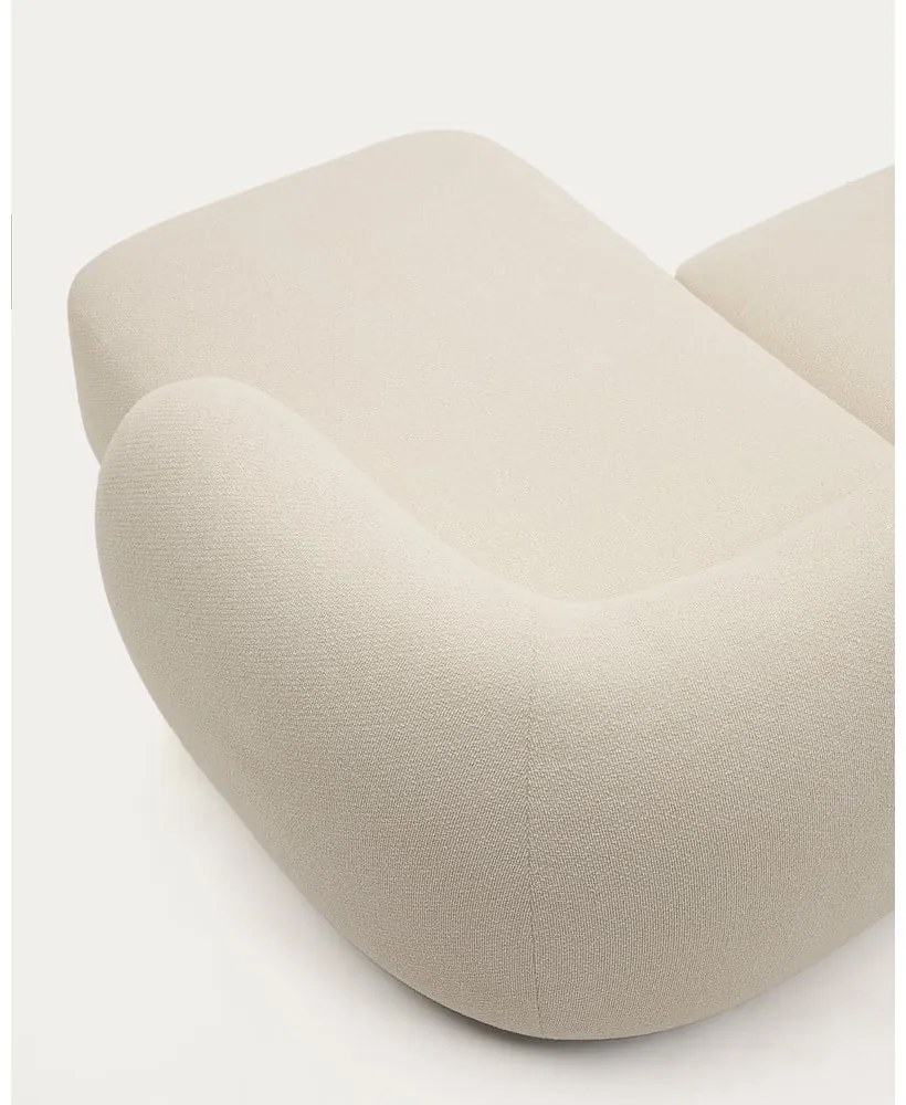 Krémová ženilková rohová pohovka (pravý roh/s leňoškou) Martina – Kave Home