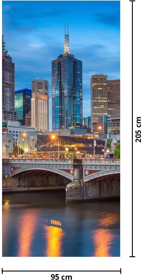 Fototapeta na dvere - Mesto Melbourne (95x205cm)