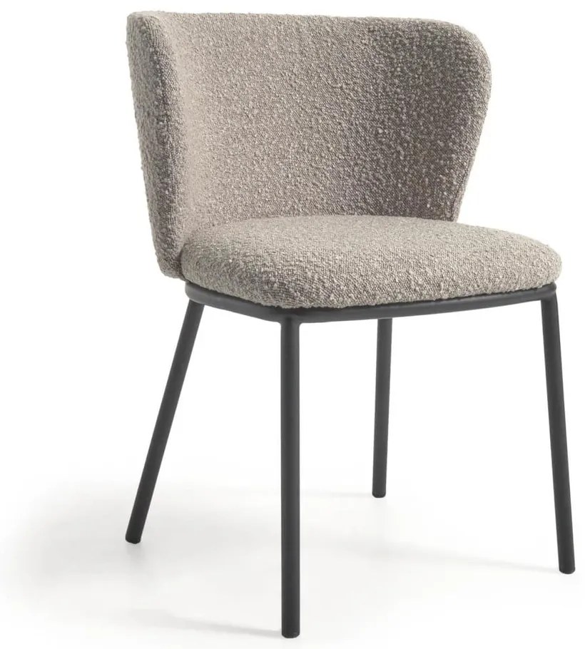 Svetlosivé čalúnené jedálenské kreslo Ciselia – Kave Home