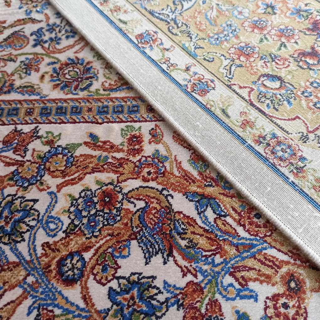 DY Hodvábny exkluzívny koberec Qum Silk 11 - krémová Rozmer: 200x300 cm