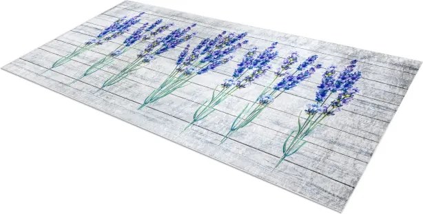 Protišmykový koberec / behúň ANDRE 2716 sivý / fialový