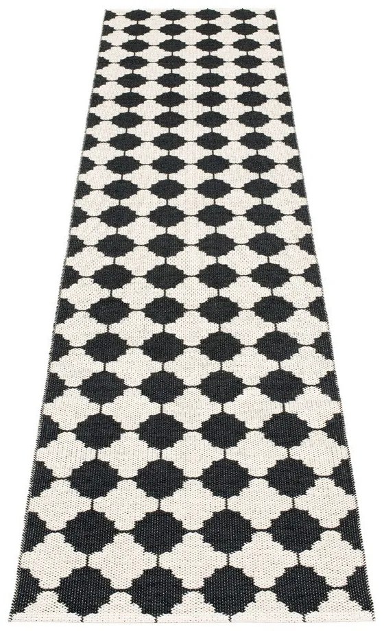 Čierno-biely vnútorný a vonkajší behúň 70x300 cm Marre Black Coral – Pappelina