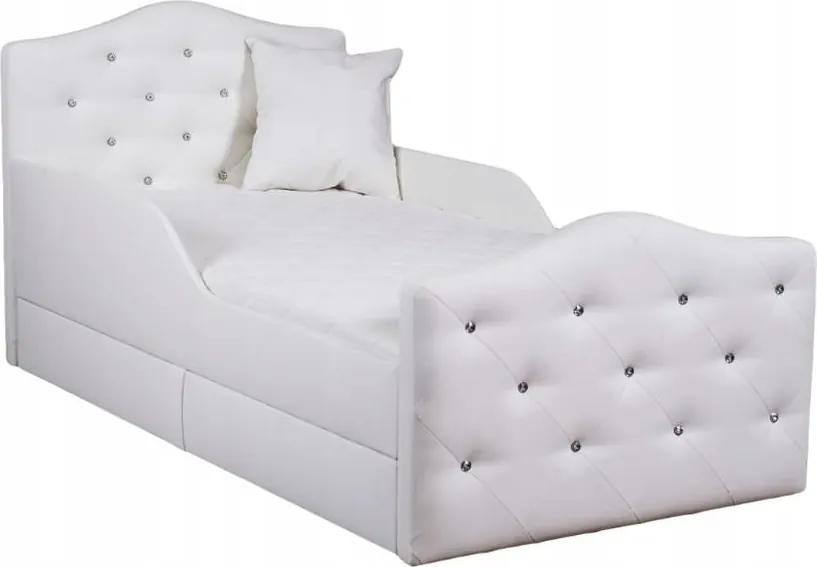 Detská posteľ Princess - biela 200x90 cm